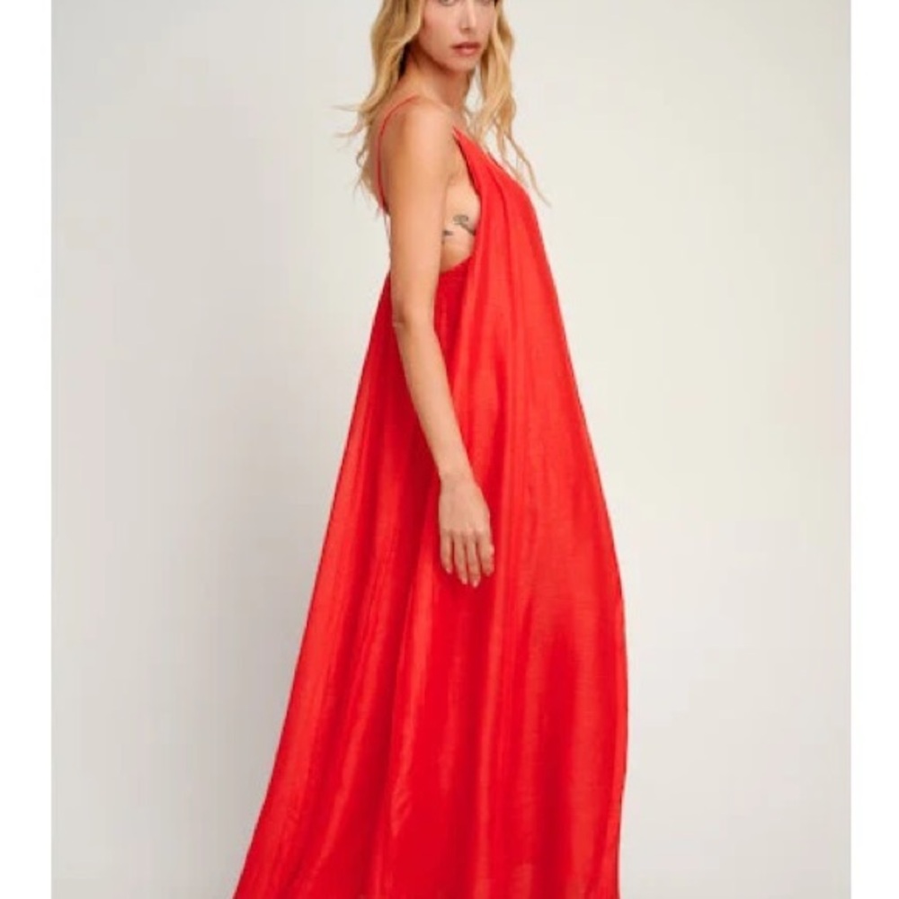 NEW Pearl & Caviar Callisto Coral Maxi Dress